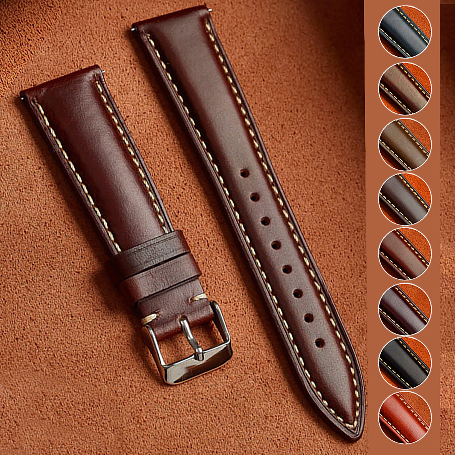 Rubber Strap Diver - Wax Genuine Leather Men Women Watch