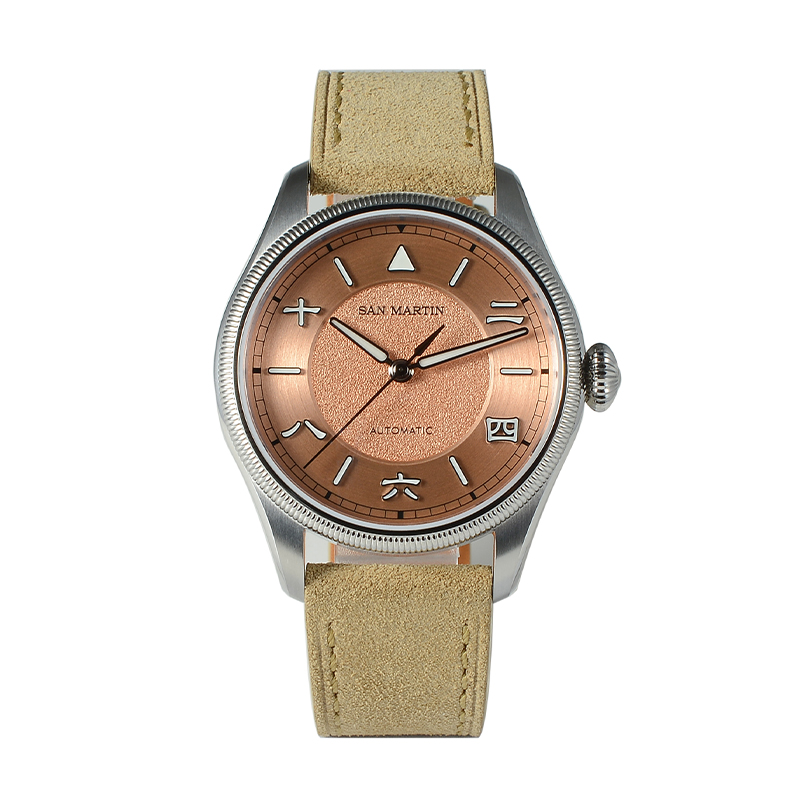 San Martin Men Automatic Watch - Leather Strap Quick Release のレビューと価格