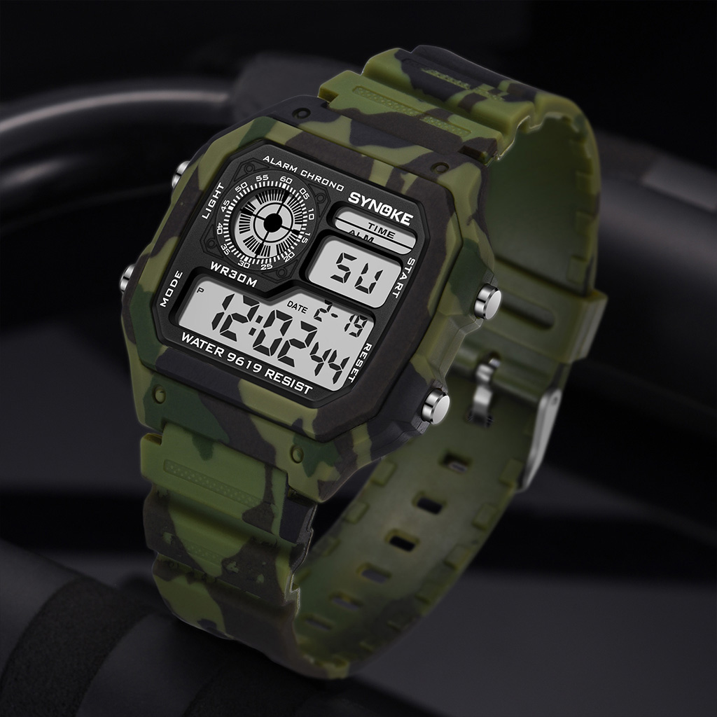 Synoke Outdoor Military Digita - Canvas Strap Watch のレビューと価格