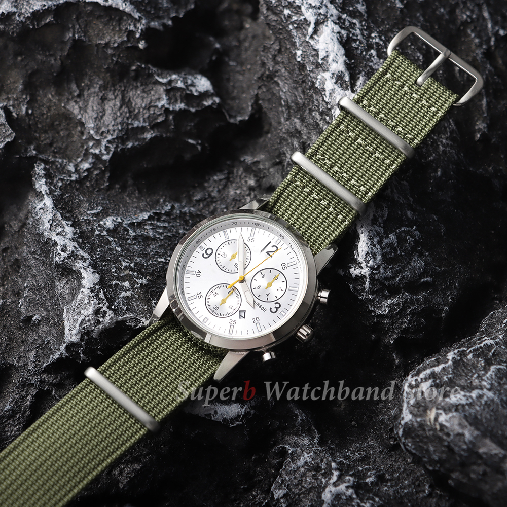 18mm 19mm 20mm 22mm New Ribbed - Canvas Strap Watch のレビューと価格