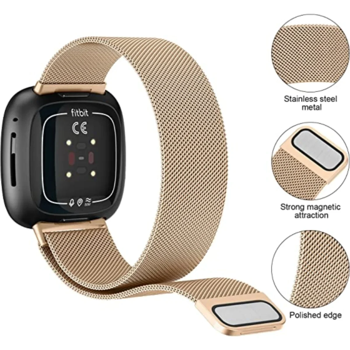 Milanese Strap for Fitbit Vers - Milanese Loop Magnetic のレビューと価格