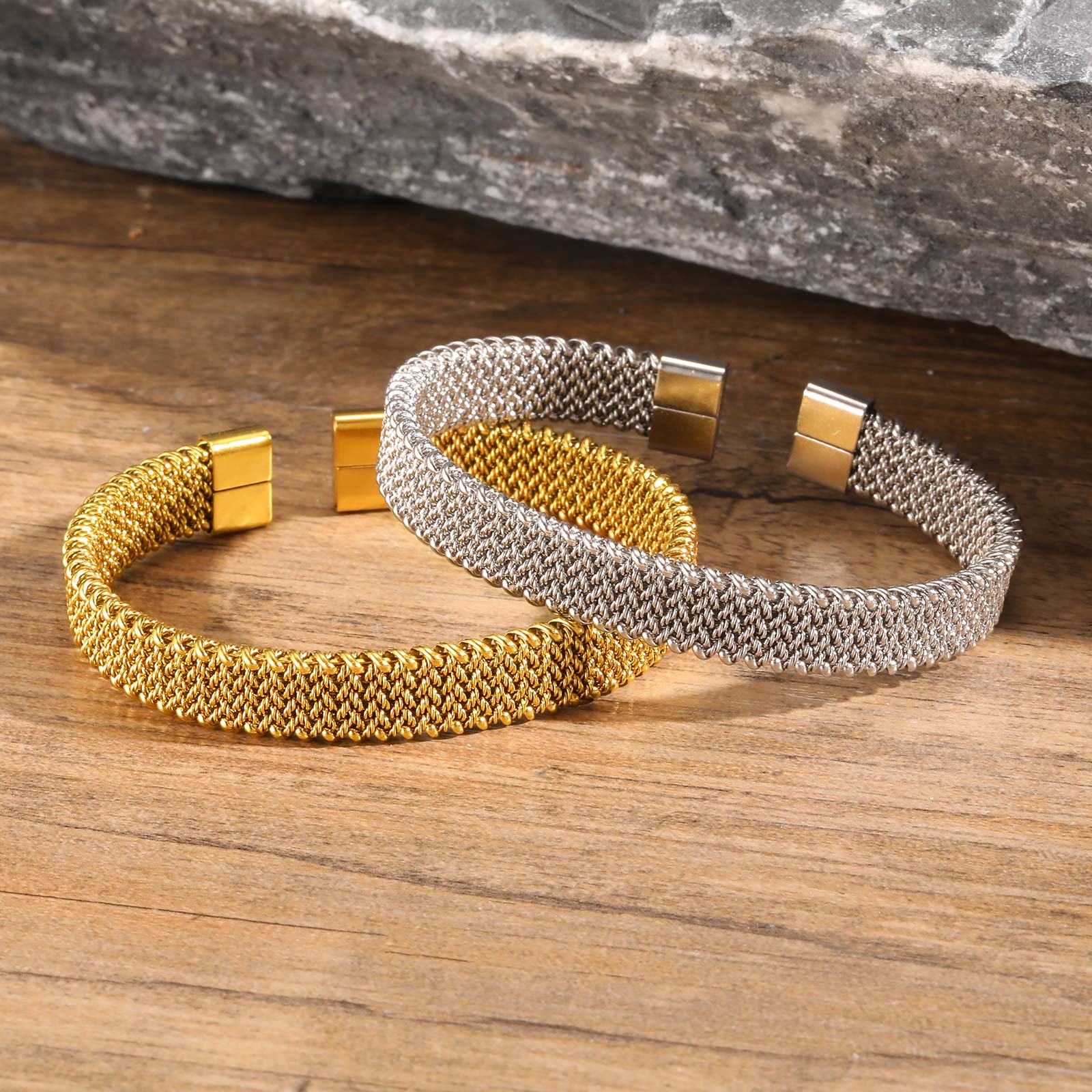 10mm Braided Stretch Strap Ope - Mesh Strap Metal のレビューと価格