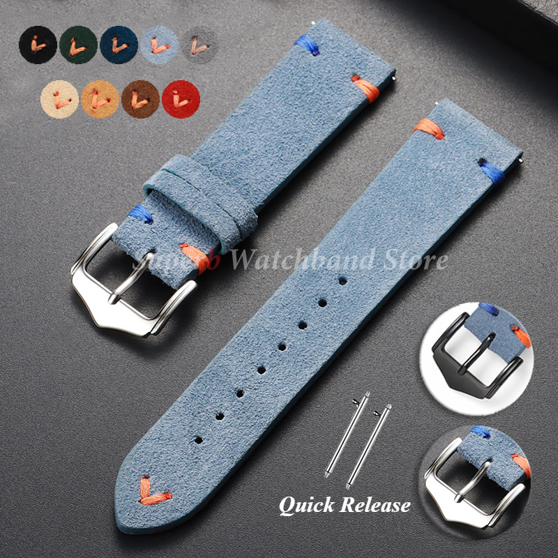 Suede Leather Watch Strap 18mm - Suede Strap Watch のレビューと価格