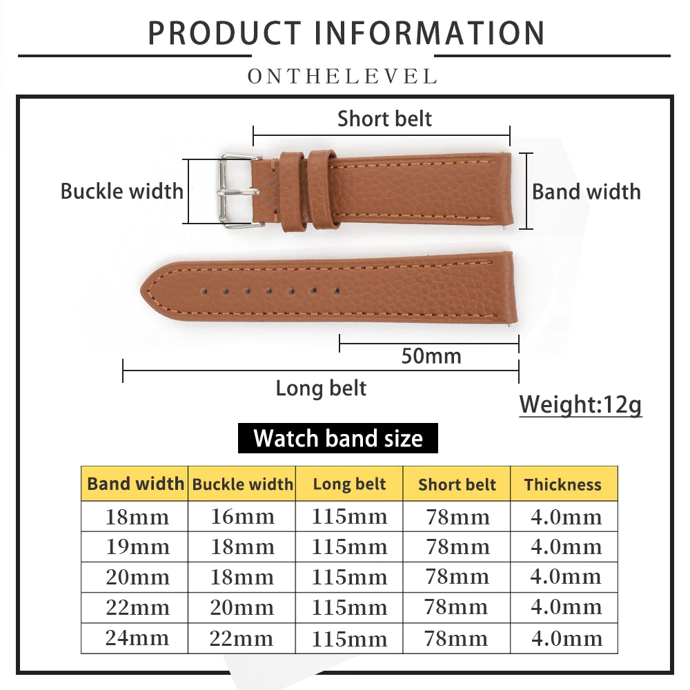 Universal Genuine Leather Watc - Leather Strap Quick Release のレビューと価格