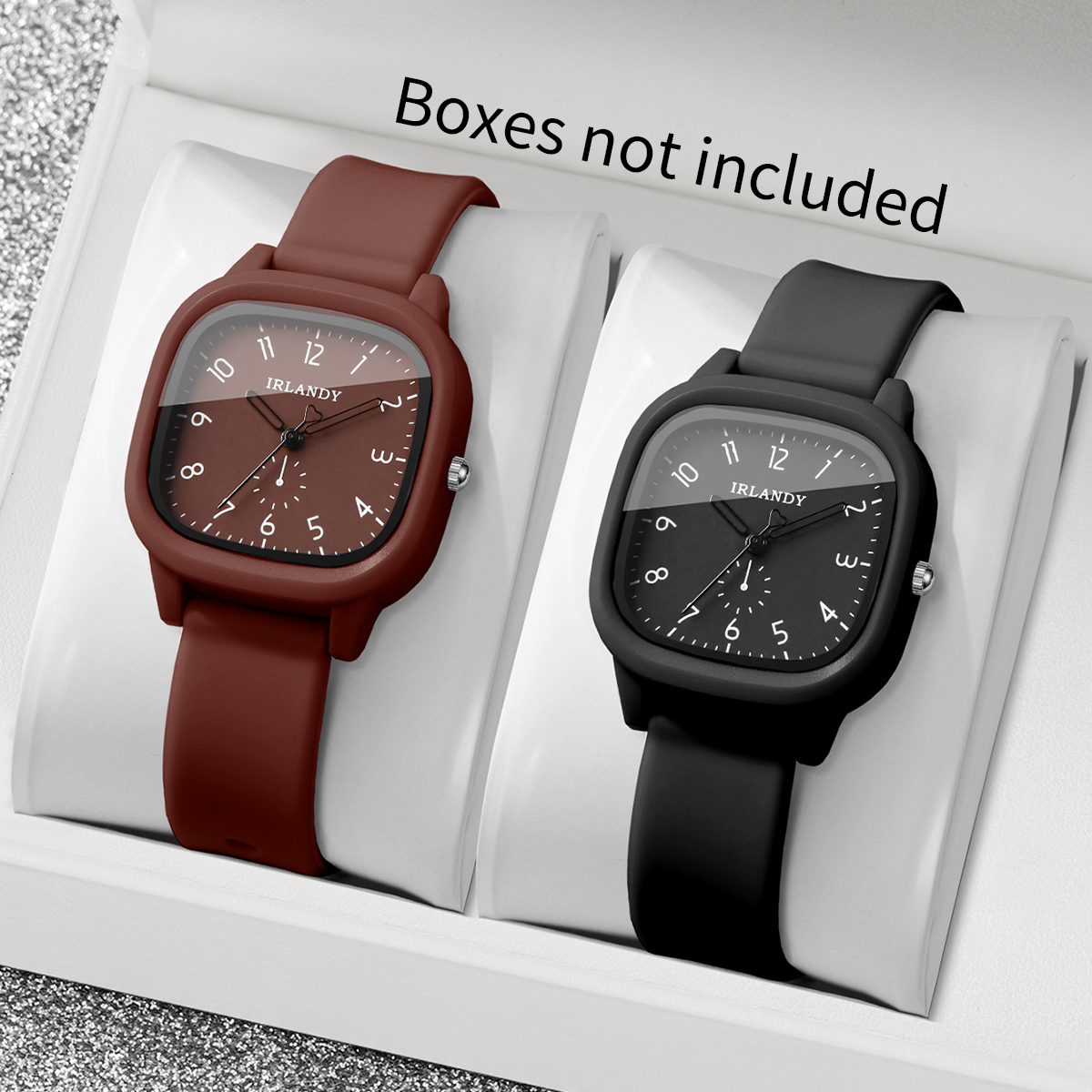 2PCS/Set Fashion Square Arabic - Silicone Band Women のレビューと価格