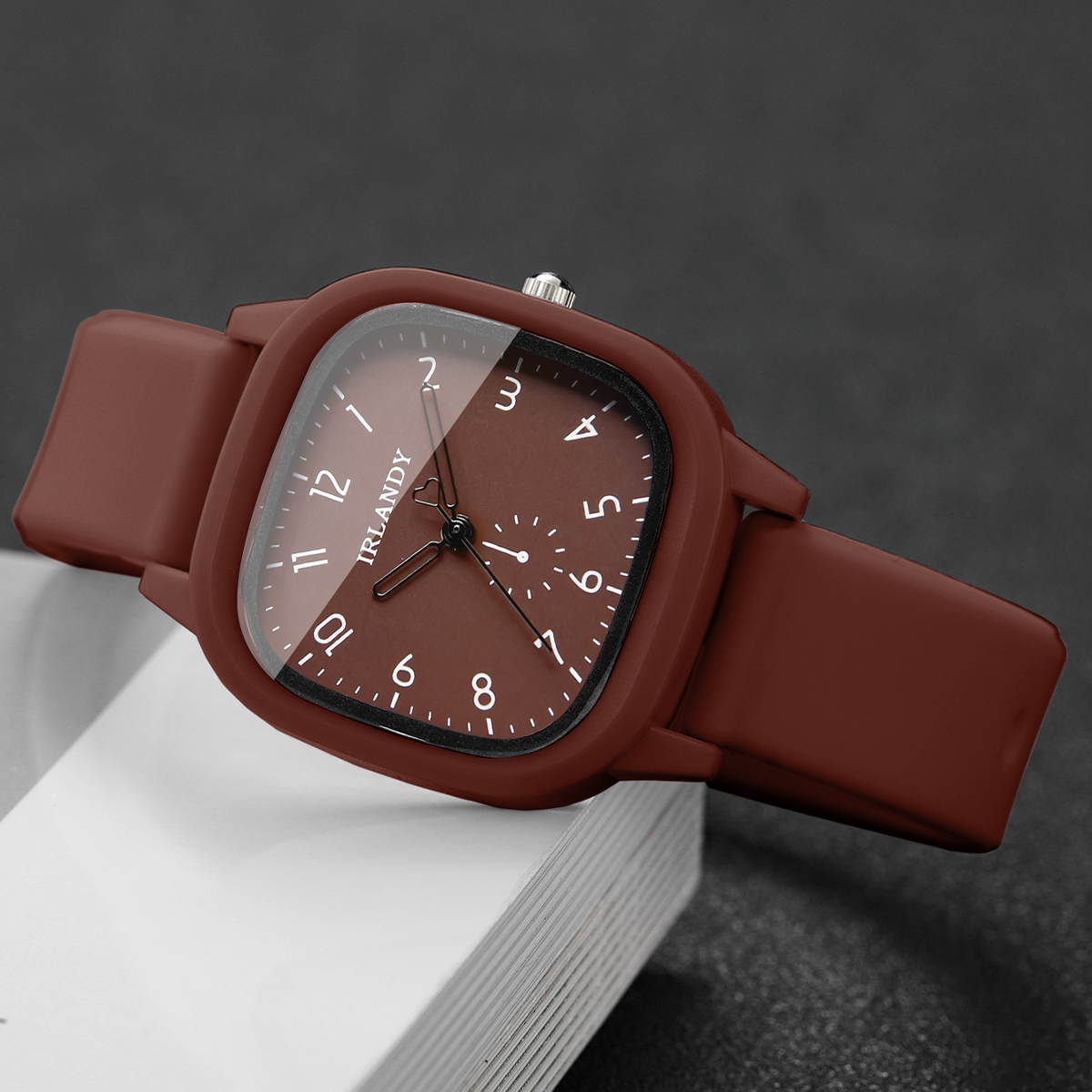 2PCS/Set Fashion Square Arabic - Silicone Band Women のレビューと価格