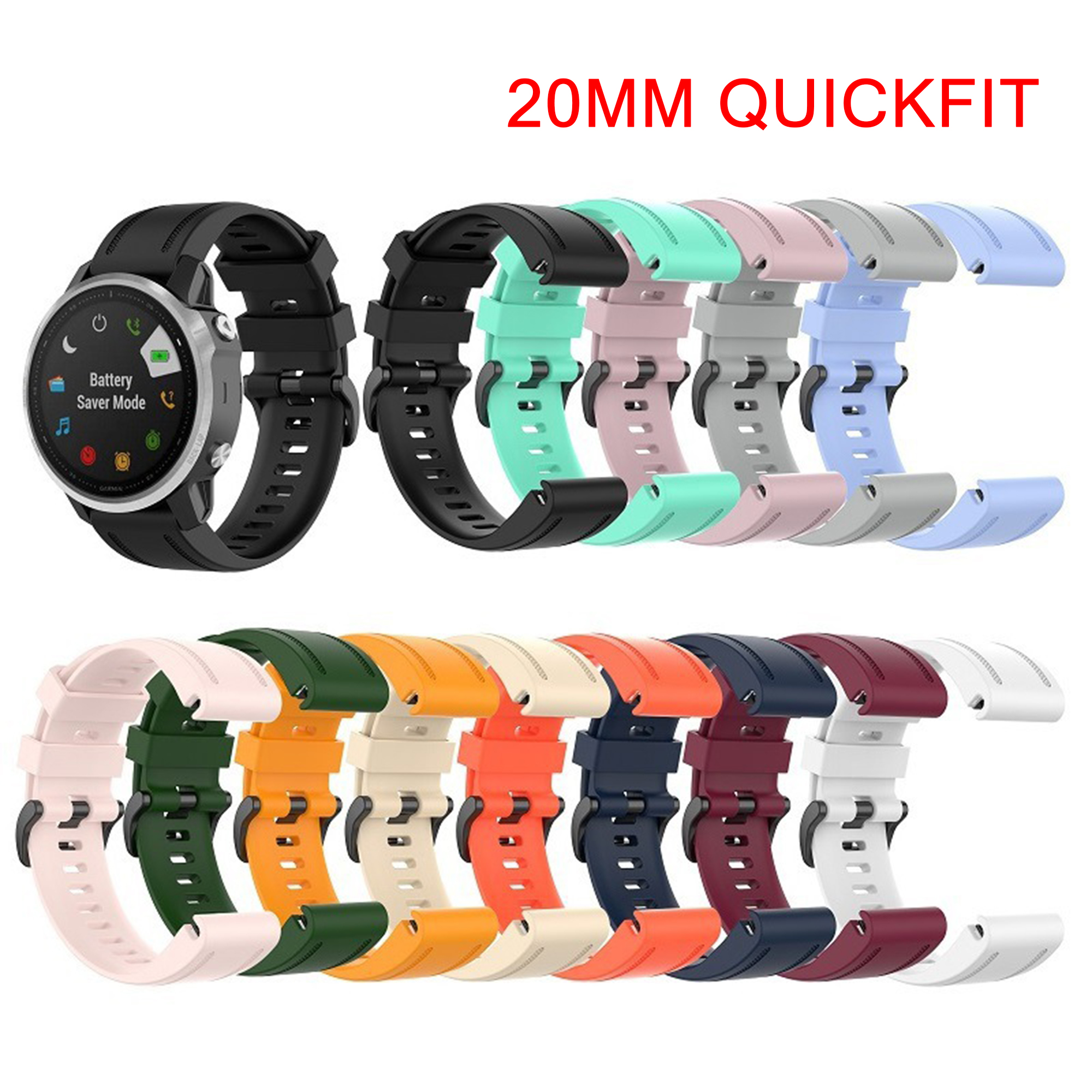 QuickFit 26mm 20mm 22mm Watchb - Silicone Watch Band 22Mm のレビューと価格