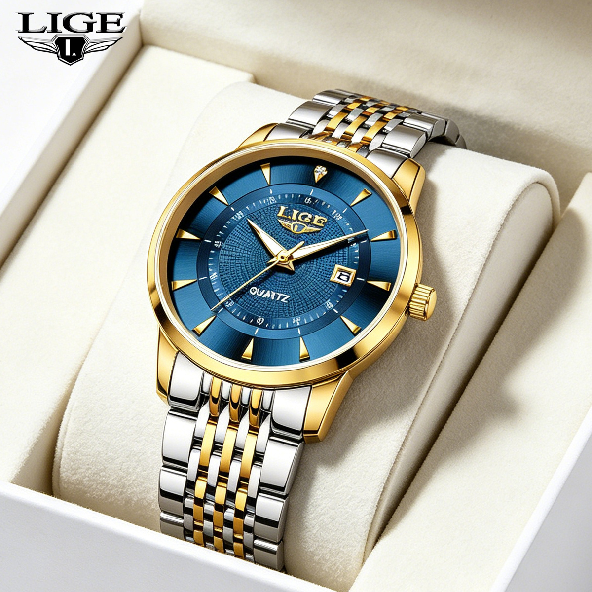 LIGE New 2025 Luxury Man Watch - Stainless Bracelet Diver のレビューと価格