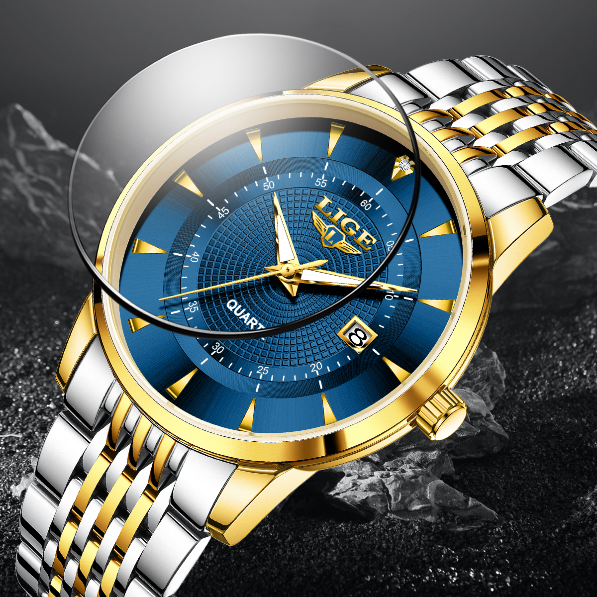 LIGE New 2025 Luxury Man Watch - Stainless Bracelet Diver のレビューと価格