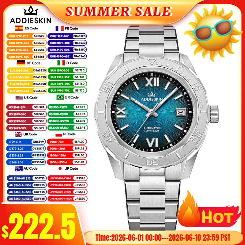 AddiesKin reloj hombre K002 Wa - Stainless Bracelet Diver のレビューと価格