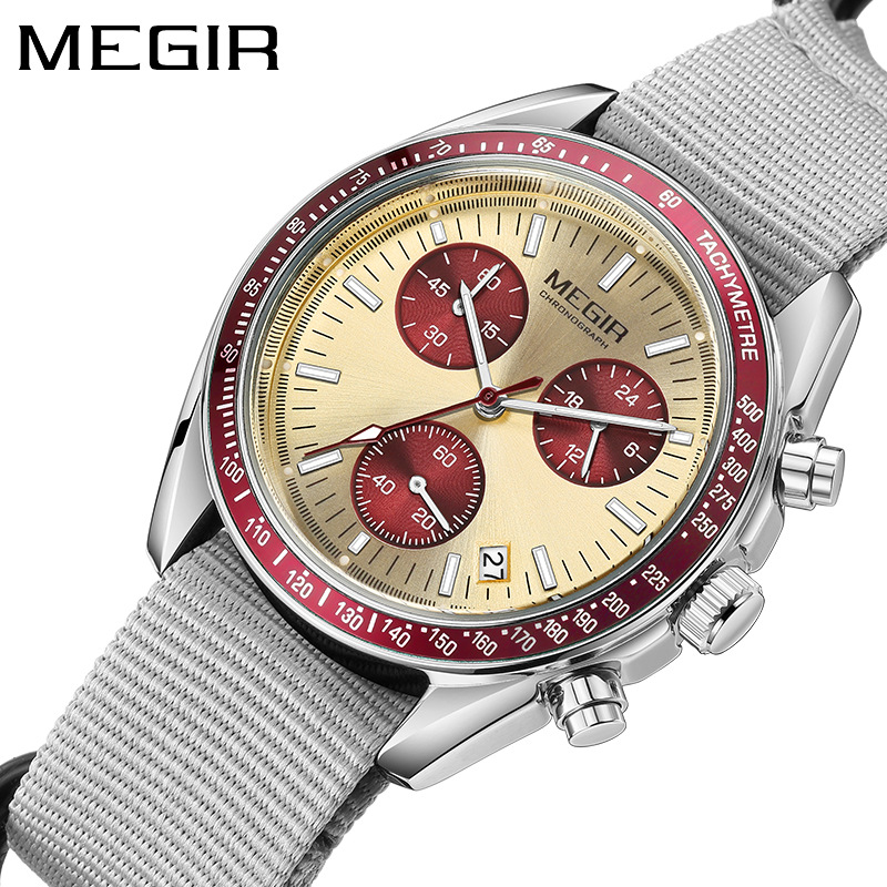 MEGIR 2247 New Luxury Men's Wa - Canvas Strap Watch のレビューと価格