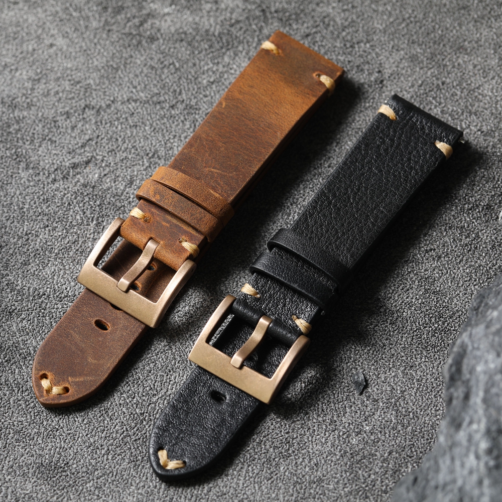 Handmade Top Layer Cowhide Str - Canvas Strap Watch のレビューと価格