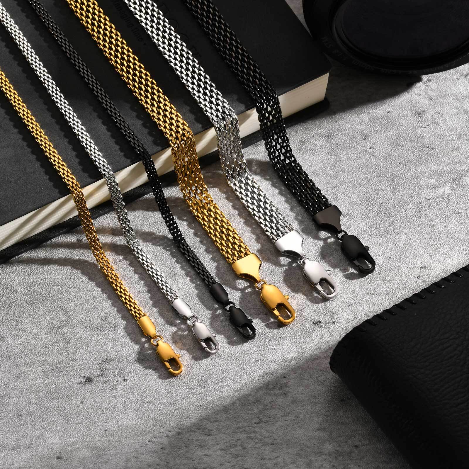 3/8mm Mesh Strap Chain Bracele - Mesh Strap Metal のレビューと価格