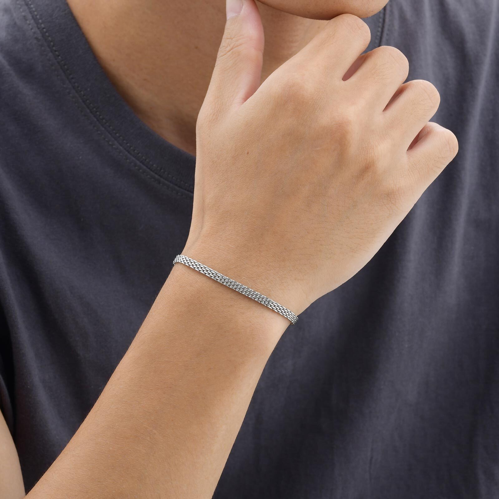 3/8mm Mesh Strap Chain Bracele - Mesh Strap Metal のレビューと価格