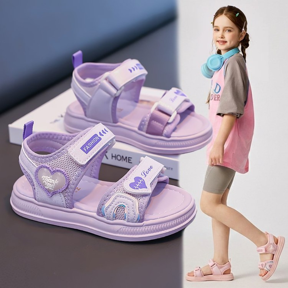Girls' Heart-Shaped Princess S - Sport Loop Velcro のレビューと価格