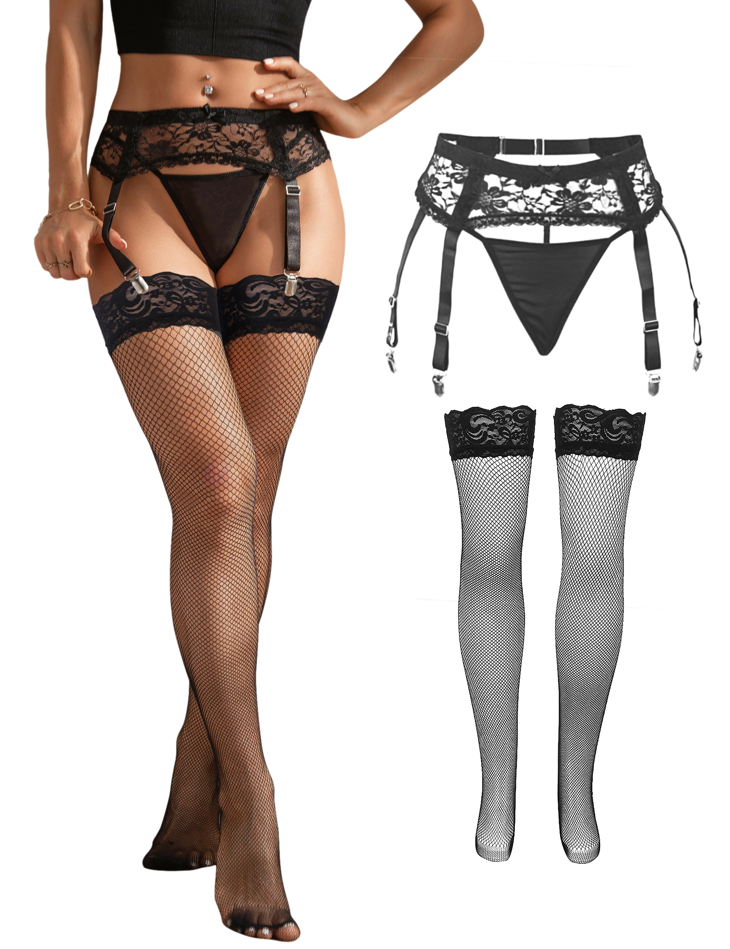 Comeondear Women Floral Lace G - Mesh Strap Metal のレビューと価格