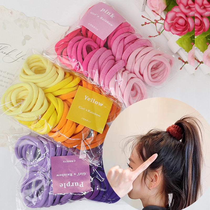 50PCS/Set Women Girls Basic Ha - Silicone Band Women のレビューと価格