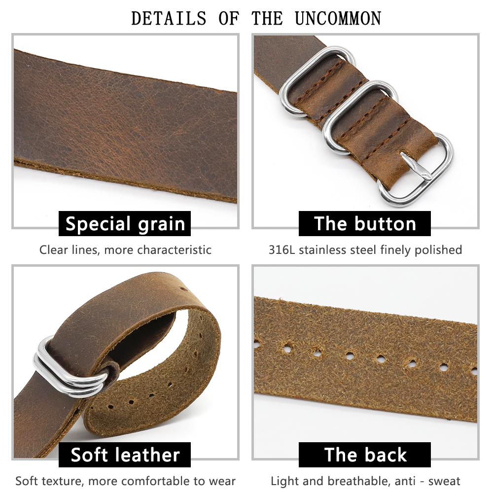 Genuine Leather Watch Band 18m - Suede Strap Watch のレビューと価格