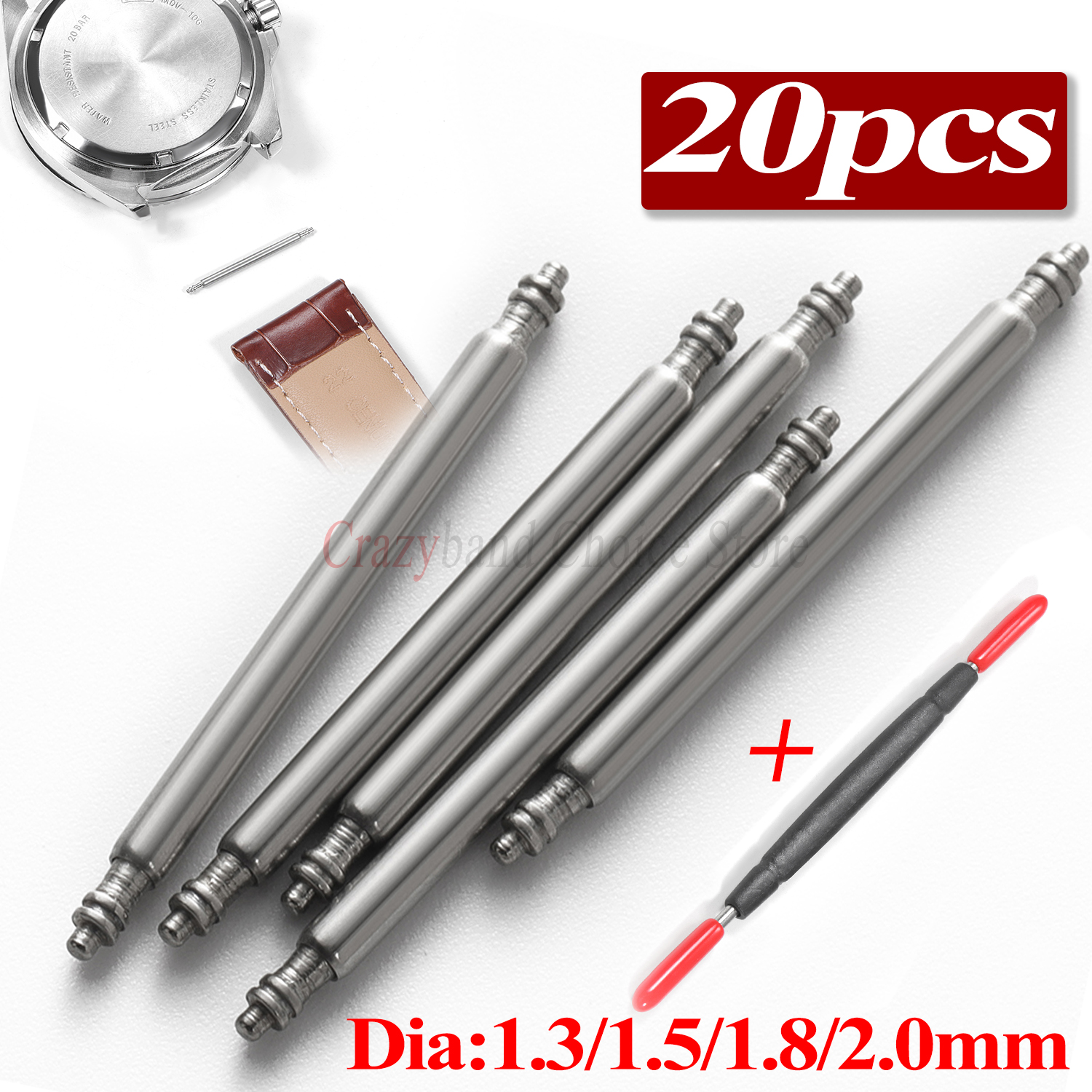 20pcs Metals Watch Band Pins 1 - Spring Bar Tool Set のレビューと価格