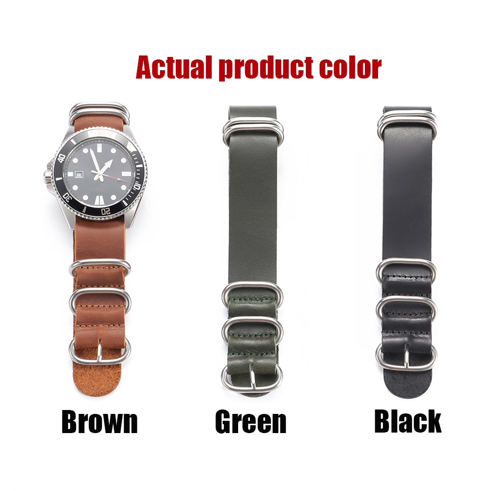 Vintage Genuine Leather Watch  - Nato Strap Nylon のレビューと価格