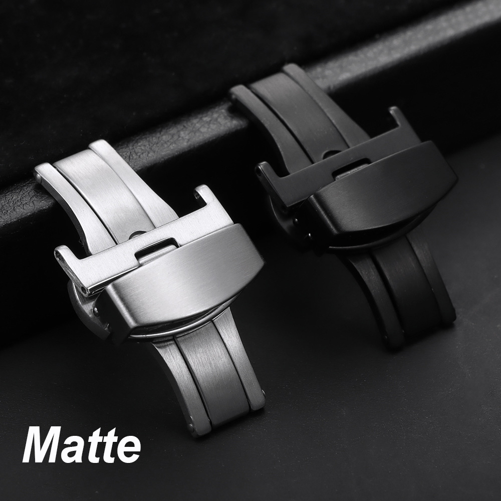 10/12/14/16/18/20/22mm Polishe - Butterfly Clasp Deployant のレビューと価格