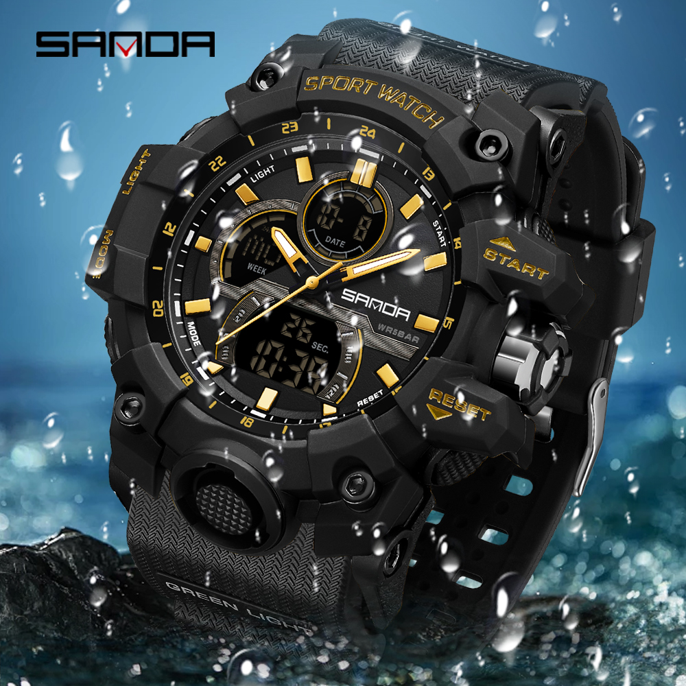 SANDA 6198 Men's Electronic Wa - Rubber Strap Diver のレビューと価格