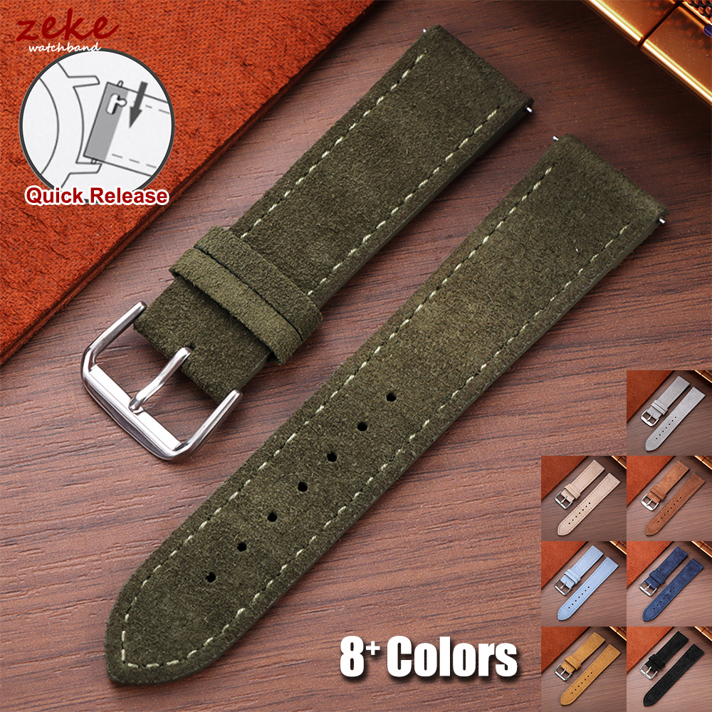 20mm Vintage Suede Cowhide Wat - Suede Strap Watch のレビューと価格