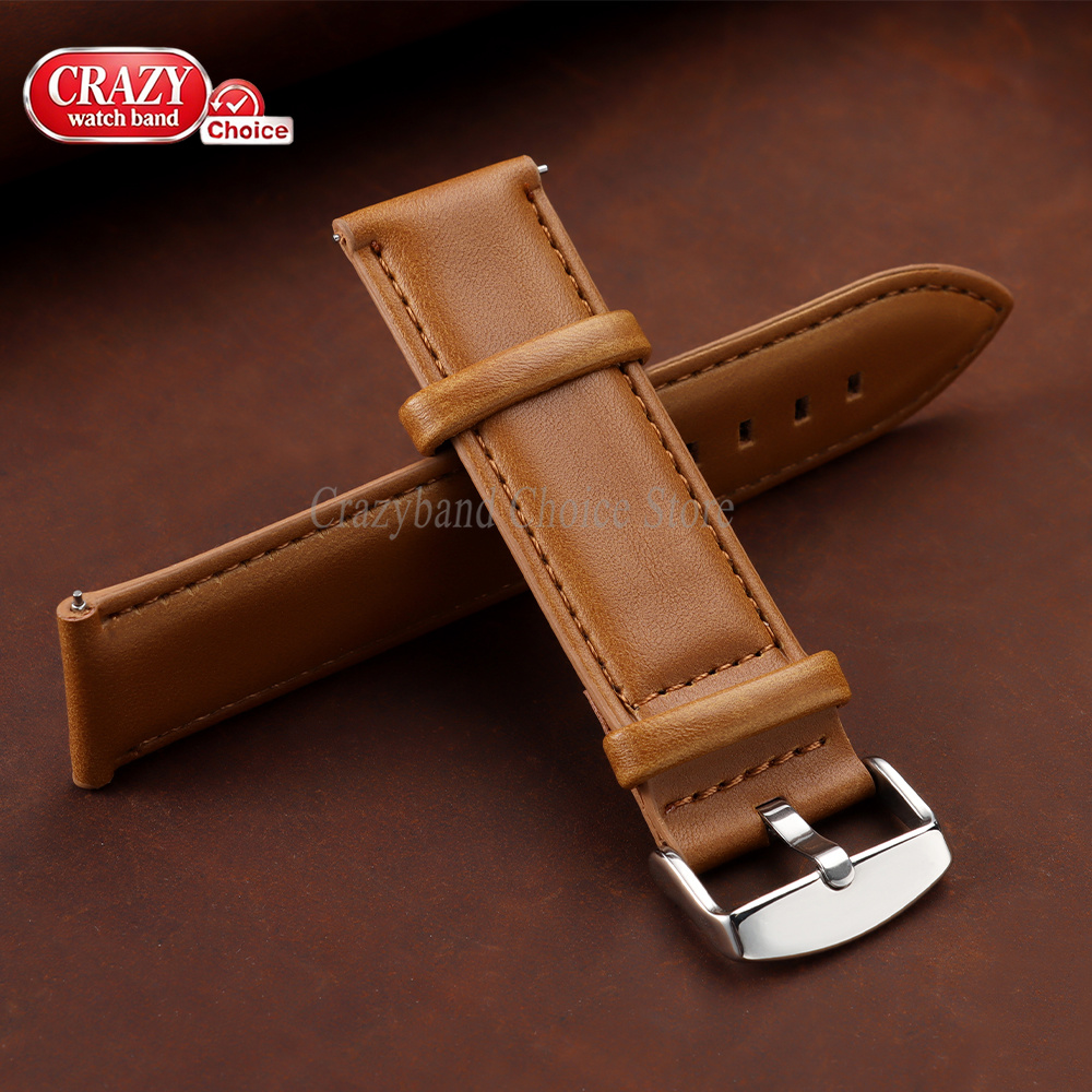 Oil Wax Cowhide Watch Band 18m - Leather Strap Quick Release のレビューと価格