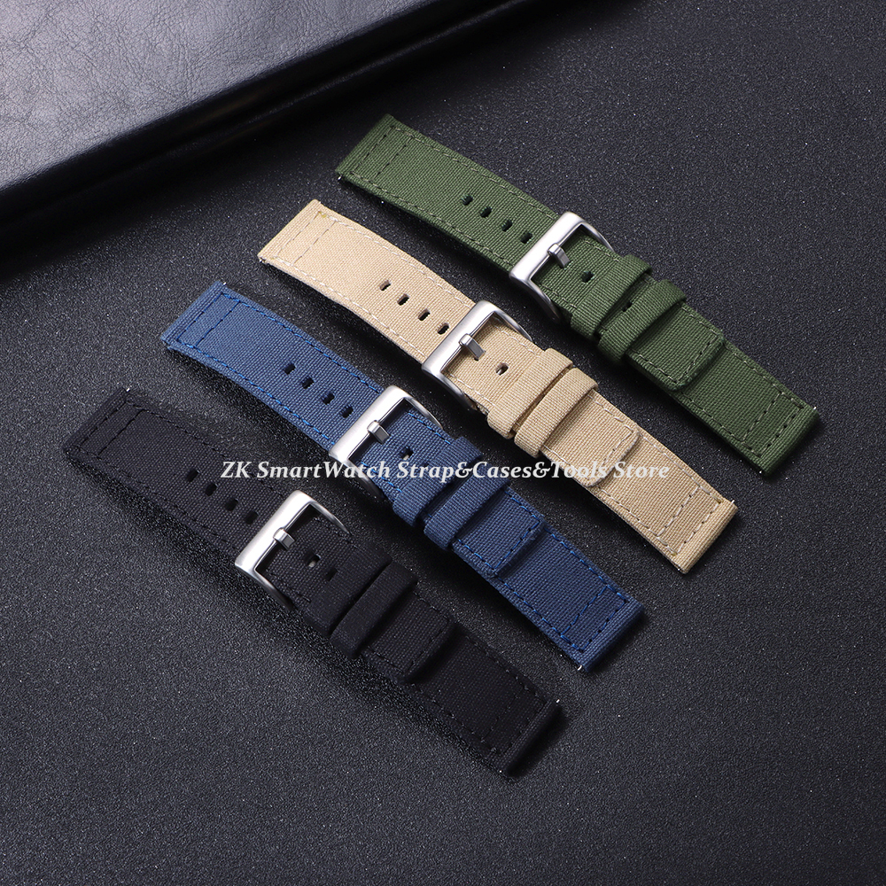 Nylon Watch Strap 20mm 22mm fo - Canvas Strap Watch のレビューと価格