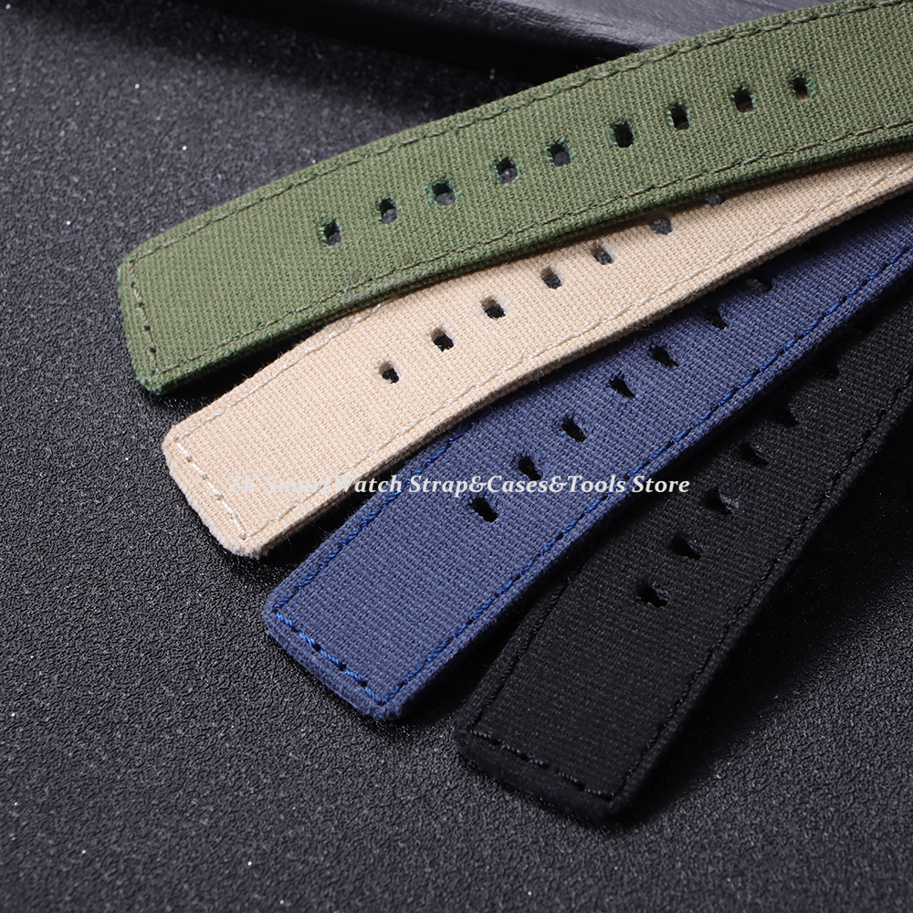 Nylon Watch Strap 20mm 22mm fo - Canvas Strap Watch のレビューと価格