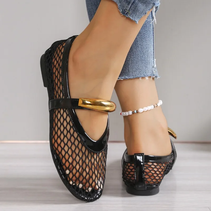 Women's Breathable Summer Roun - Mesh Strap Metal のレビューと価格