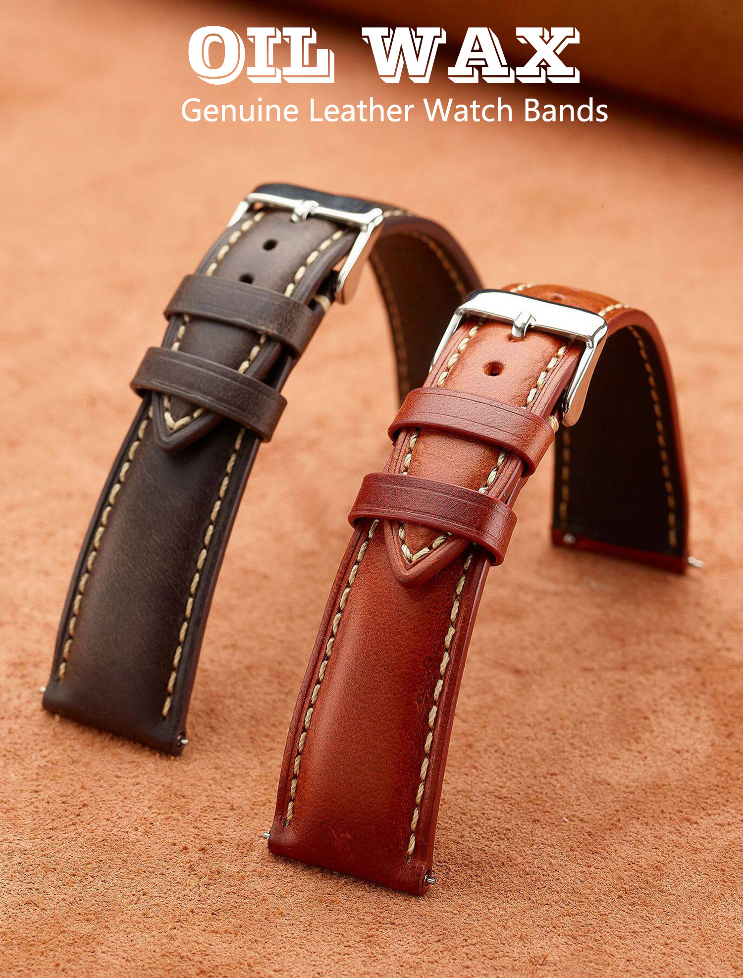 Wax Genuine Leather Men Women  - Rubber Strap Diver のレビューと価格