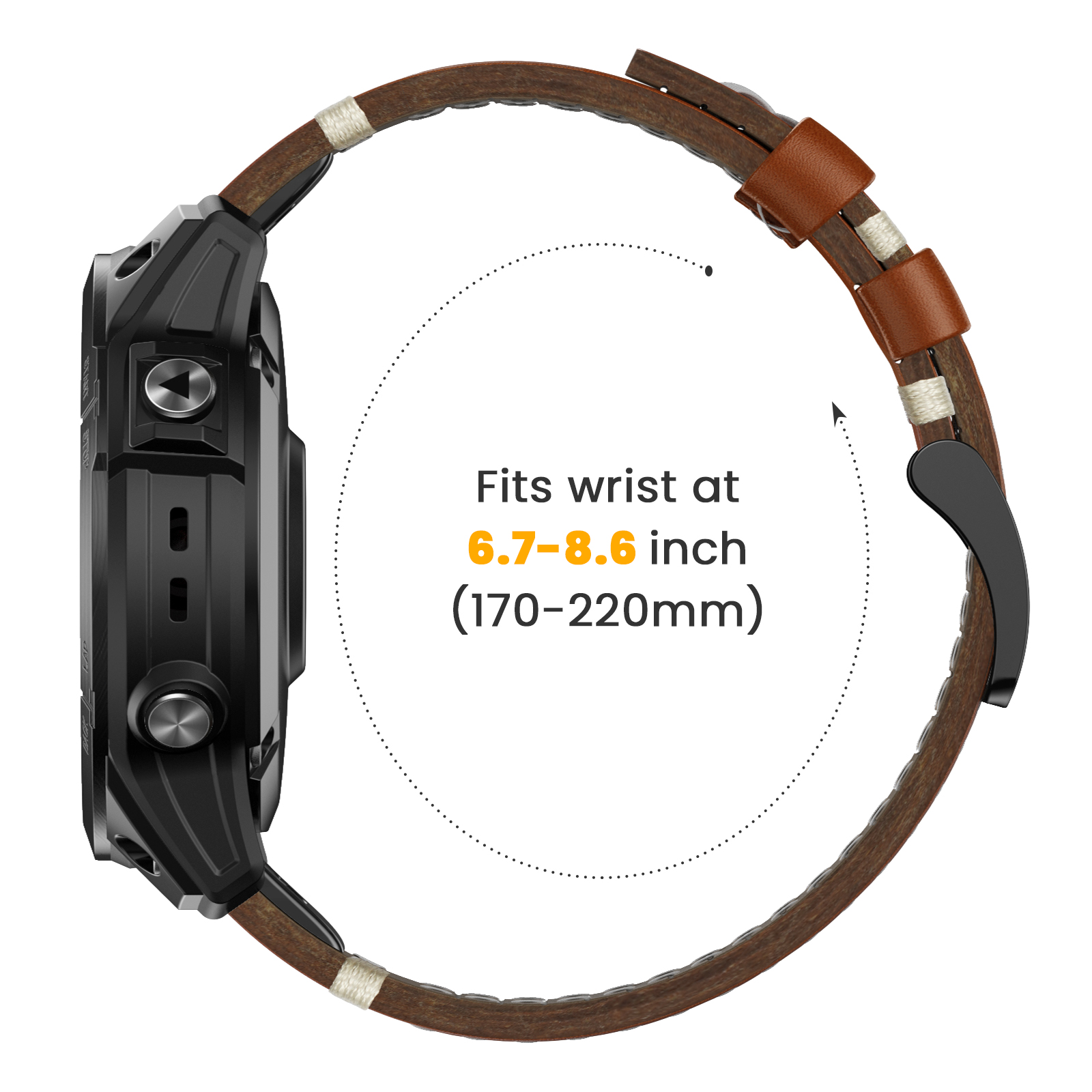 22 26mm Genuine Leather Strap  - Leather Strap Quick Release のレビューと価格