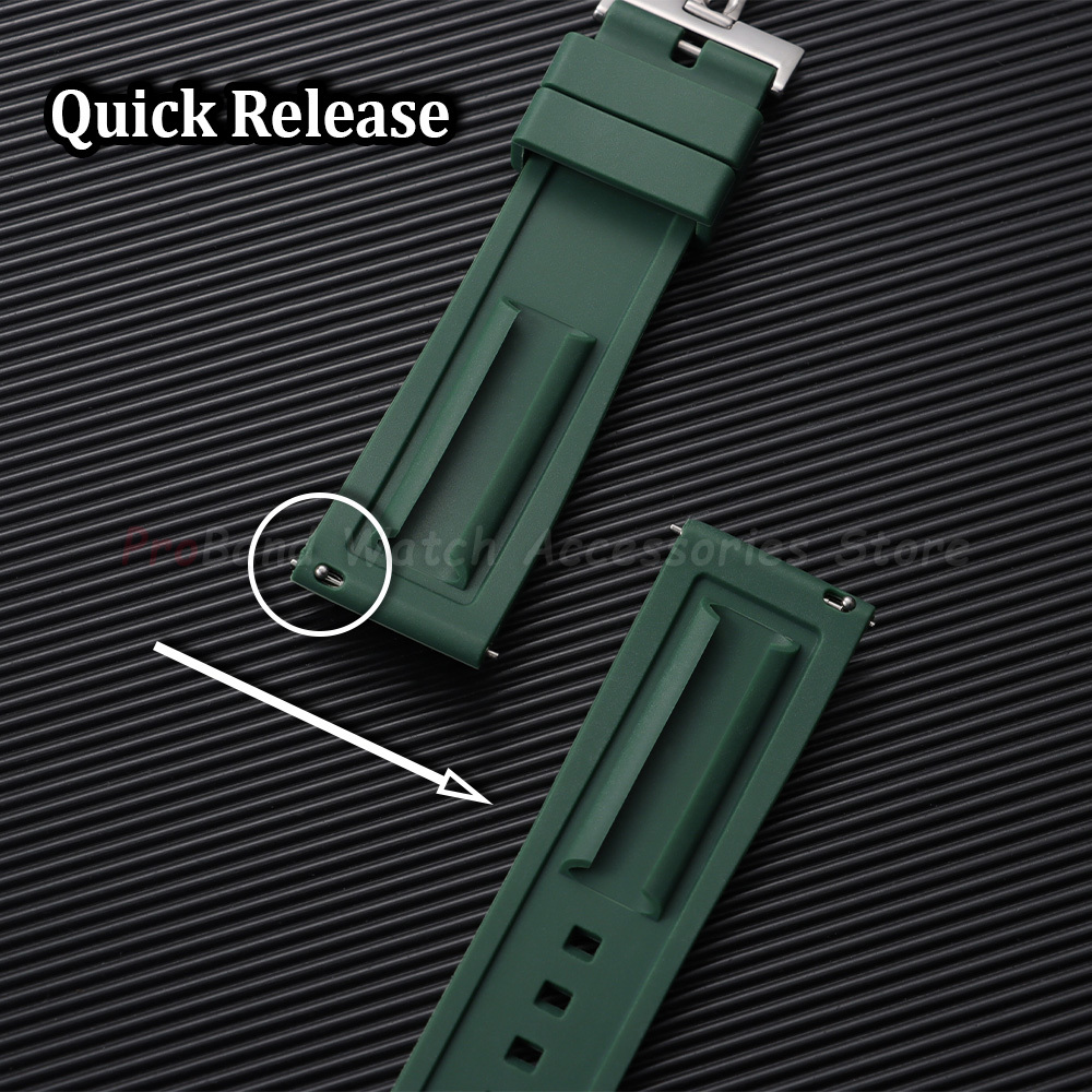 Silicone Straps 18mm 20mm 22mm - Leather Strap Quick Release のレビューと価格