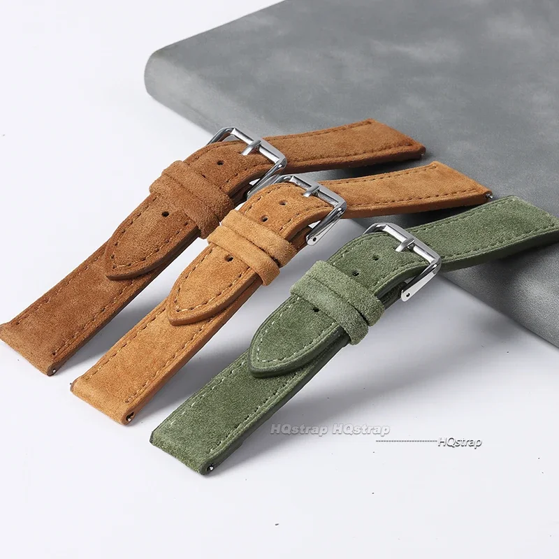 Suede Genuine Leather Watchban - Suede Strap Watch のレビューと価格