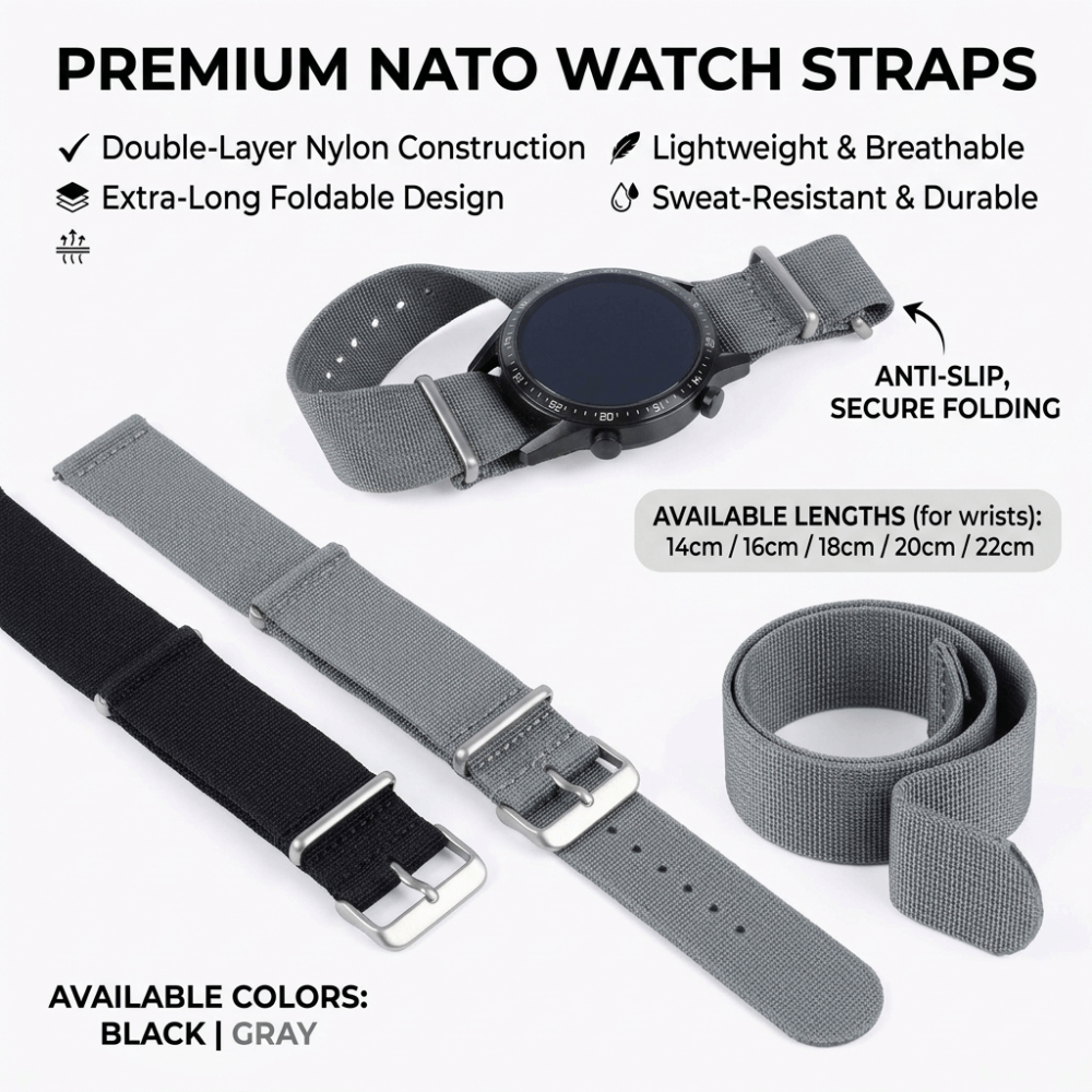14/16/18/20/22mm NATO Watch Ba - Nato Strap Nylon のレビューと価格