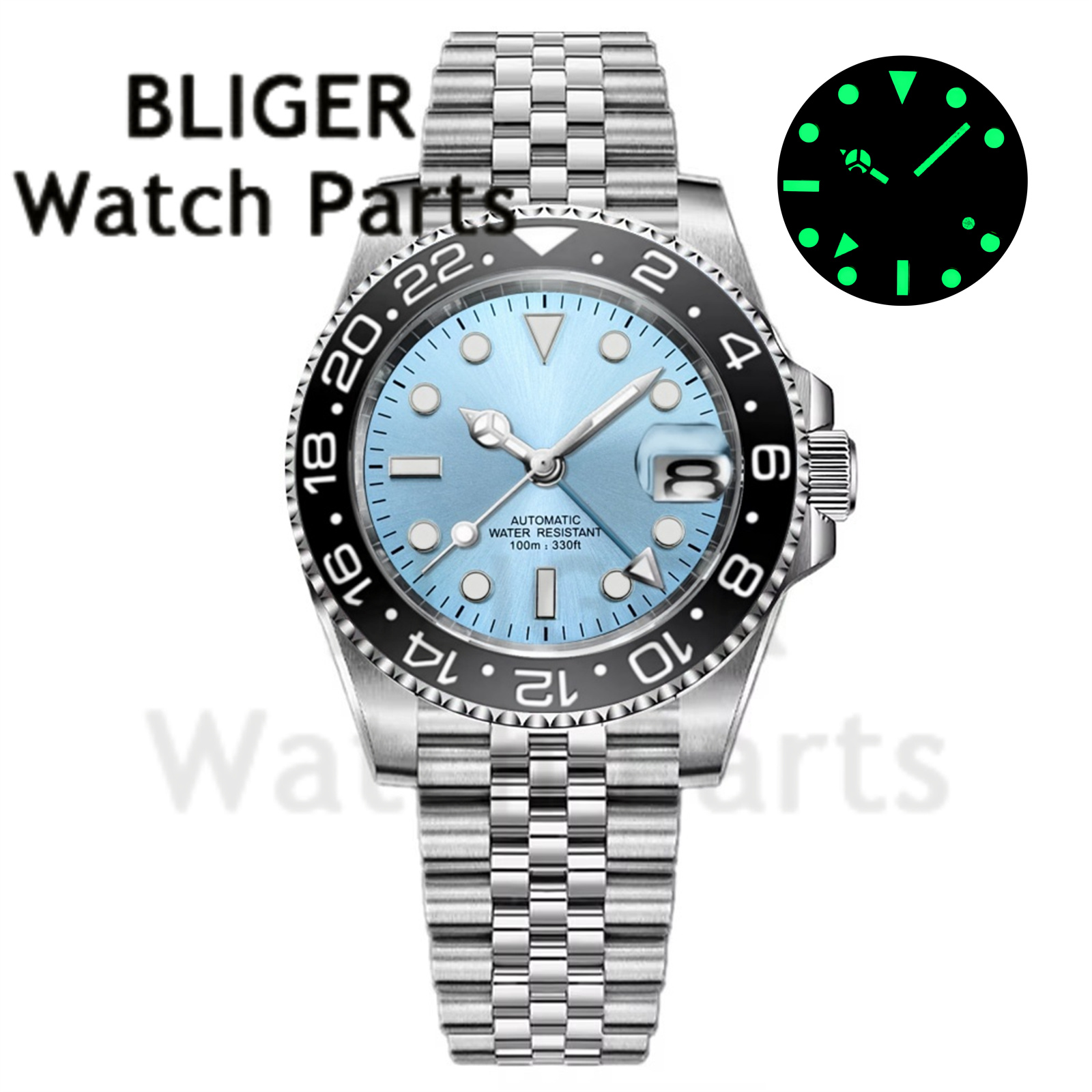 Custom Fashion GMT 40mm Men NH - Stainless Bracelet Diver のレビューと価格