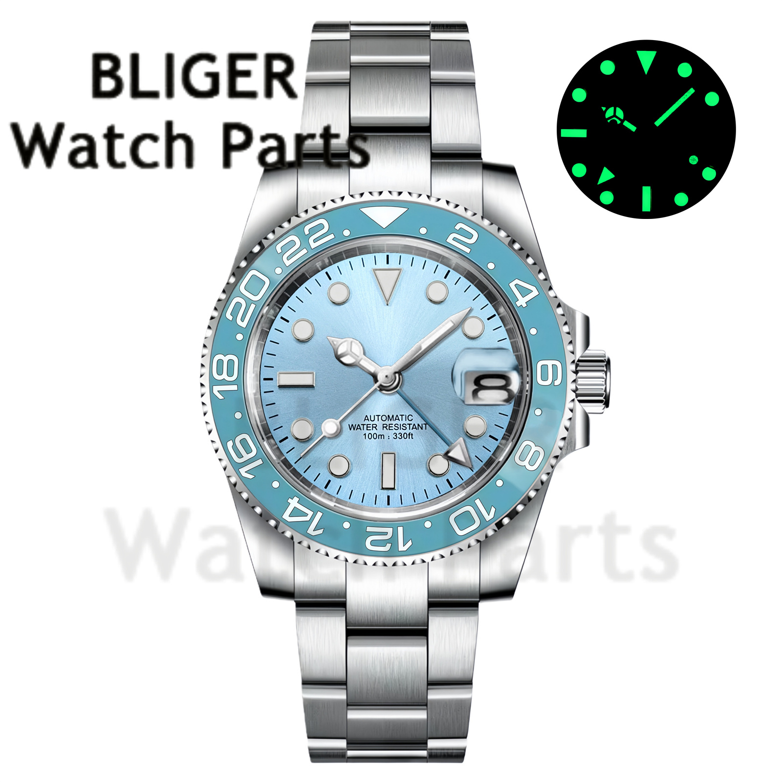 Custom Fashion GMT 40mm Men NH - Stainless Bracelet Diver のレビューと価格
